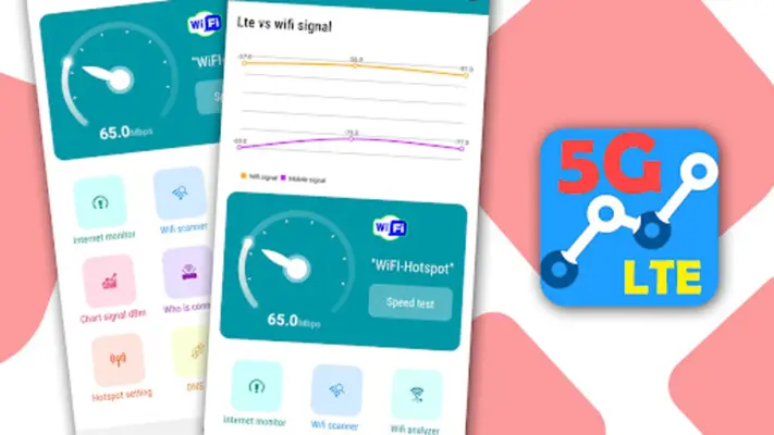 WiFi speed test vs LTE, 5G Net android App screenshot 3